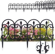 PŁOTEK OGRODOWY OBRZEŻE OGRODOWE CZARNY TWORZYWO SZTUCZNE 240 CM x 33 CM