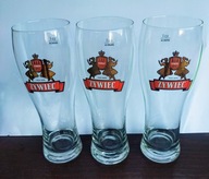 szklanka ŻYWIEC, 0,5L , KROSNO SA , złote logo wysoka