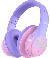 Słuchawki bezprzewodowe nauszne dla dzieci LED Bluetooth stereo Hi-Fi