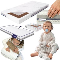 MATERAC 120X60 PIANKOWY DO ŁÓŻECZKA PREMIUM Z KOKOSEM WENTYLOWANY 60X120