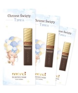 PODZIĘKOWANIE DLA GOŚCI MERCI NA CHRZEST ROCZEK - 6 SZTUK