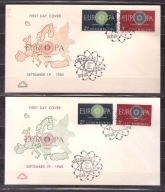 Luksemburg CEPT Europa koperty FDC 1960 (2)