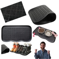 WYCIERACZKA WEWNĘTRZNA ZEWNĘTRZNA POD DRZWI GUMOWA DUŻA CZARNA BUTY 40X72CM