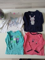 4 szt koszulka t-shirt dziewczęce bawełna r 92-98