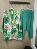 Zielony, kwiaty garnitur damski Plus Size Lakaili Italy !!!