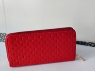POR06 Portfel Damski Duży Wycinany Czerwony