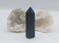 Unikat kolekcjonerski naturalny Czarny kwarc obelisk stożek stojący 81mm