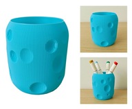 Pojemnik Sorter kredki flamastry Organizer na biurko Bubble Niebieski