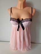 Śliczna markowa bielizna Boux Avenue pudrowy róż UK 6 D/DD EUR 34