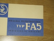 SHL PRALKA ELEKTRYCZNA typ FA5 FRANIA instrukcja obsługi