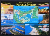 Pocztówka > Międzyzdroje / Świnoujście ~ wyspa Wolin-Uznam - widoki, mapka