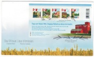 FDC Kanada 2010 Znaczki Blok 120 młyny flaga