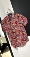 10 Koszula hawajska Primark czerwień krajobraz wysp tropikalnych bawełna M