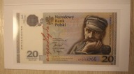20 zł 2018 100 LAT NIEPODLEGŁOŚĆ - CIEKAWY NUMER RP0044766 UNC + 2 FOLDERY