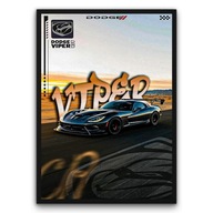 Plakat z ramą 21x30 cm Dodge Viper | Pomysł na Prezent