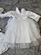 Komplecik na chrzest dla dziewczynki