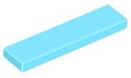 Lego 2431 Płytka Tile 1X4 Medium Azure 3szt Nowe