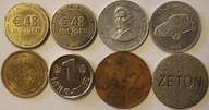 ŻETONY, TOKENY - ZESTAW 8 SZTUK