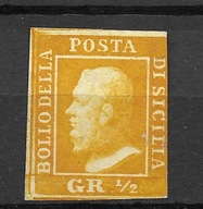 Wlochy-Sycilia,1853-57, S.1- 1/2GR kat:ok 1200euro