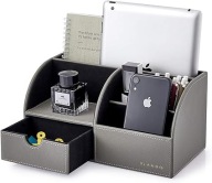 Vlando Premium Organizer na Biurko 5 Przegródek Szuflada Szary Elegancki