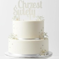 topper na tort dekoracja różne kolory CHRZEST ŚWIĘTY!!!