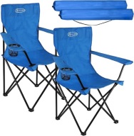 Krzesła turystyczne z oparciem Active Forever Niebieskie Kemping