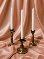Świece stołowe sojowe 4 szt. białe bezzapachowe handmade Ardora Candle