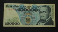 Polska - banknot - 100000 Złotych 1990 rok Seria H