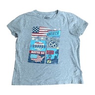 T-shirt bluzka szara z nadrukiem chłopiec Pepperts 158 164