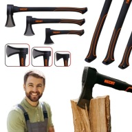 SIEKIERA ROZŁUPUJĄCA KUTA DO ŁUPANIA MAŁA ZESTAW SIEKIER 3 SZT FIBERGLASS