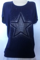 Frank Usher tunika bluzka T-shirt cekiny M,L