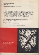 etudiants - liens sociaux, culture, moeurs du Moyen-age jusqu'au XIX