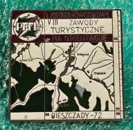 ODZNAKA VIII OGÓLNOWOJSKOWE ZAWODY TURYSTYCZNE NA ORIENTACJE BIESZCZADY -72