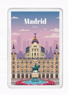 MADRYT HISZPANIA magnes pamiątkowy na lodówkę akrylowy