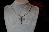 ŁAŃCUSZEK NASZYJNIK ZE STALI CHIRURGICZNEJ 316L POZŁACANY ZAWIESZKA