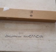 TESLA DUAL MOTOR NAPIS EMBLEMAT NA KLAPE TYŁ