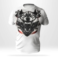 Koszulka sportowa BASIC -WILK biała-L męska