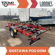 Przyczepa podłodziowa LORRIES PP10-6023 czerwona do transportu łodzi łódek