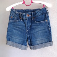 Denimowe szorty HM 110 dziewczęce krótkie spodenki jeans markowe (594)