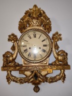 Piękny gustawiański zegar kartel P30, 37 12, sprawny