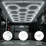 Lampa LED Hexagon 14 plastrów miodu, ramka 6500K 486x244cm OKAZJA!