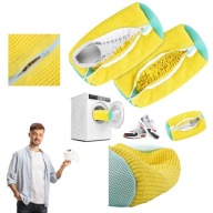 2x WOREK SIATKA DO PRANIA BUTÓW OBUWIA DO PRALKI Z MIKROFIBRY ŻÓŁTY 5 L