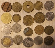 ŻETONY - TOKENY - CIEKAWY ZESTAW 40 ŻETONÓW, TOKENÓW, DUŻO RZADKICH