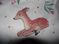 POSZWA NA KOŁDRE W SARENKI, BAWELNA - SZER. 152 CM