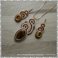 Wisior i kolczyki z tygrysim okiem