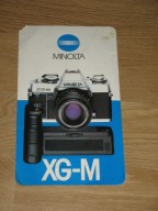 MINOLTA XG-M oryginalna japońska naklejka z PRL