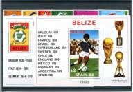 A50925) Pilka nozna-WM 82: Belize 614 - 619** + Bl 45** + 46**