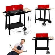 Grill ogrodowy węglowy Five-Star Grill&Chill 50 x 26,5 cm Mobilny