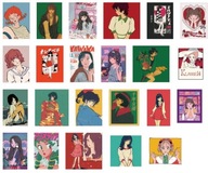 Kobiety - Retro - Anime - NAKLEJKI Zestaw 45 sztuk