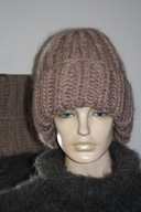 WYWIJANA czapka rekodzielo moher kawa z mlekiem